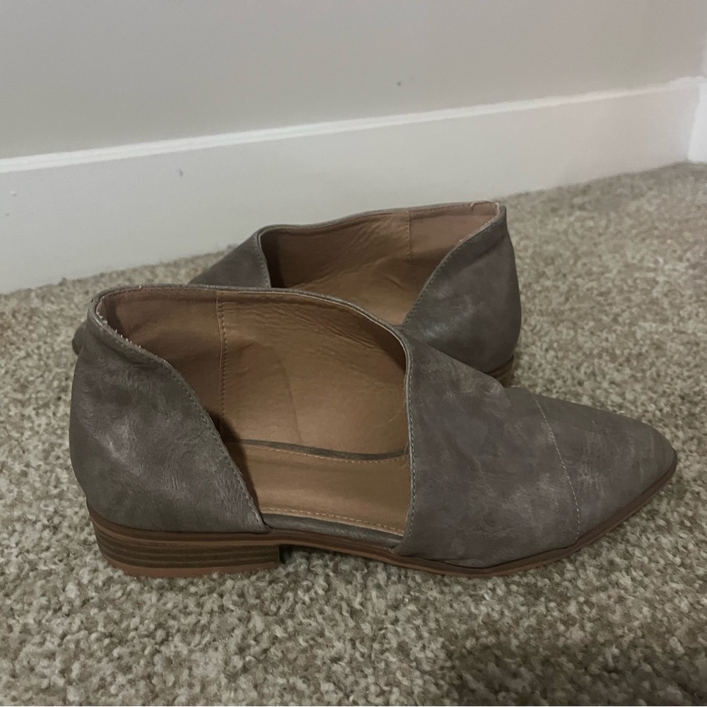 Taupe Slip-On Loafers